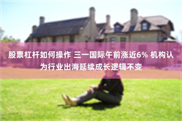 股票杠杆如何操作 三一国际午前涨近6% 机构认为行业出海延续成长逻辑不变