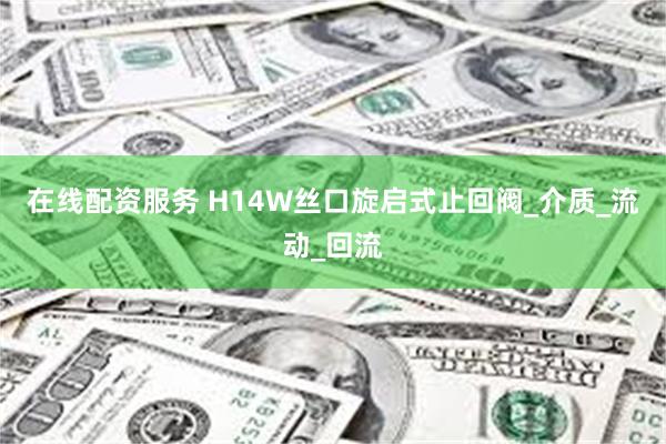 在线配资服务 H14W丝口旋启式止回阀_介质_流动_回流