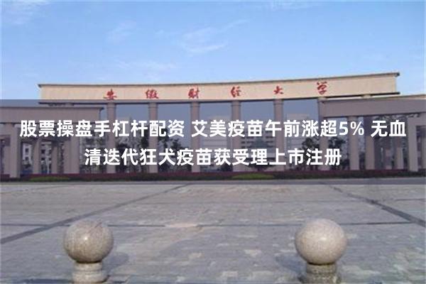 股票操盘手杠杆配资 艾美疫苗午前涨超5% 无血清迭代狂犬疫苗获受理上市注册