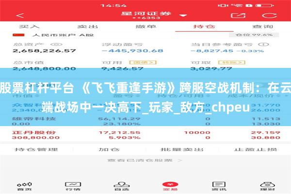 股票杠杆平台 《飞飞重逢手游》跨服空战机制：在云端战场中一决高下_玩家_敌方_chpeu