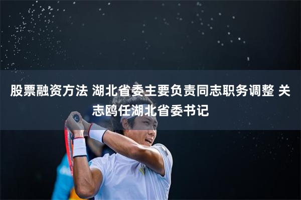 股票融资方法 湖北省委主要负责同志职务调整 关志鸥任湖北省委书记