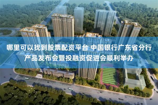 哪里可以找到股票配资平台 中国银行广东省分行产品发布会暨投融资促进会顺利举办