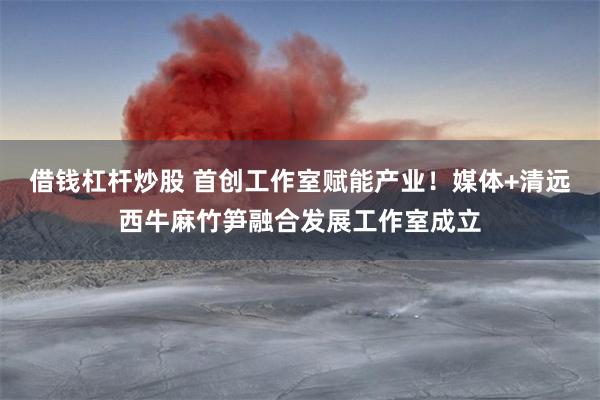 借钱杠杆炒股 首创工作室赋能产业！媒体+清远西牛麻竹笋融合发展工作室成立