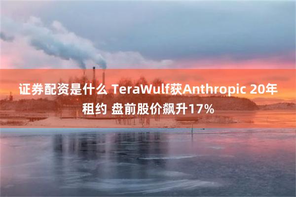 证券配资是什么 TeraWulf获Anthropic 20年租约 盘前股价飙升17%