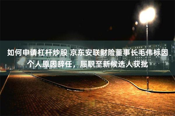 如何申请杠杆炒股 京东安联财险董事长毛伟标因个人原因辞任，履职至新候选人获批