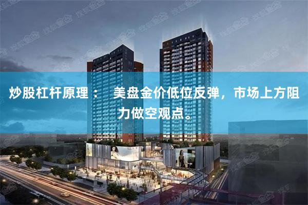 炒股杠杆原理 ：  美盘金价低位反弹，市场上方阻力做空观点。