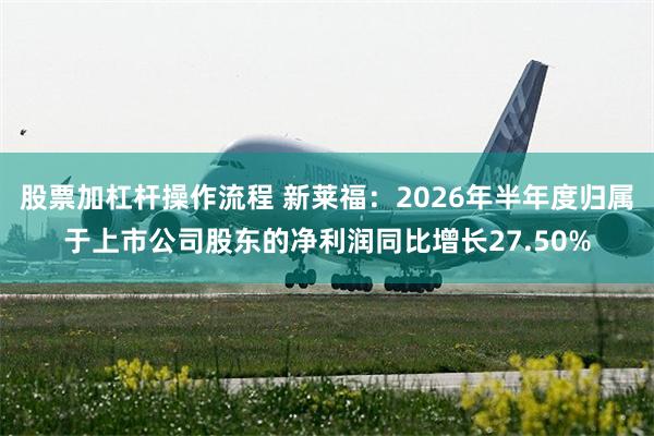 股票加杠杆操作流程 新莱福：2026年半年度归属于上市公司股东的净利润同比增长27.50%